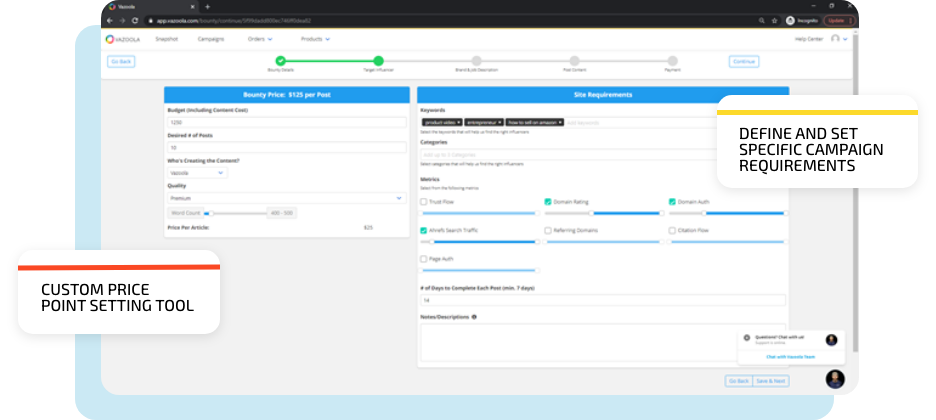 Bounty Express Dashboard