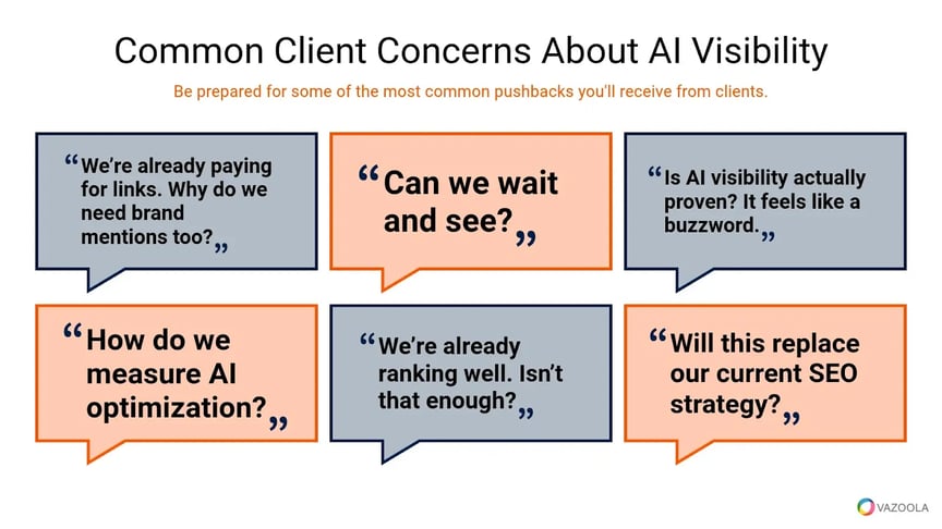 Common client concerns about AI visibility