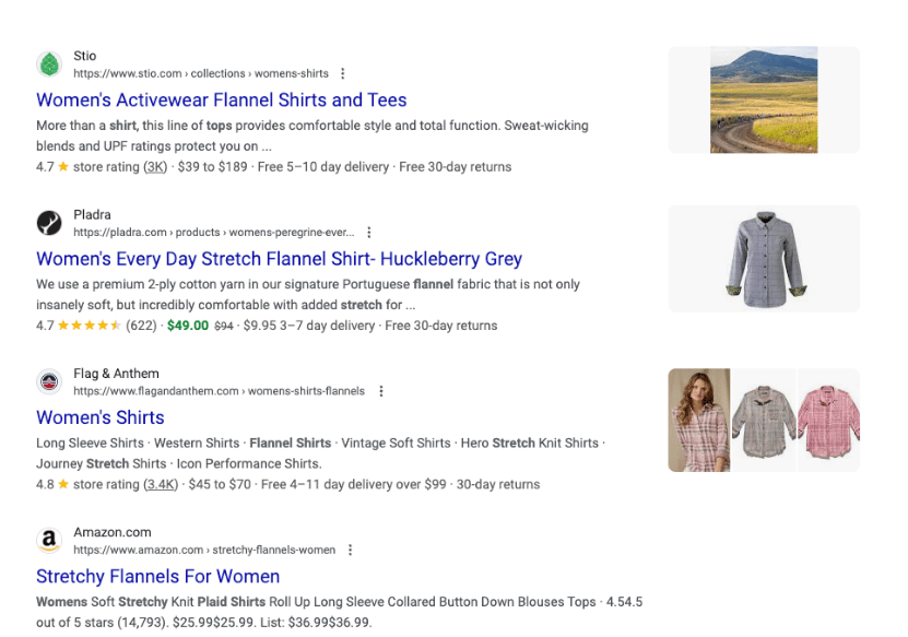 Organic Search Listings