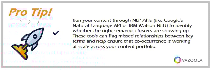 PRO TIP Run your content through NLP APIs