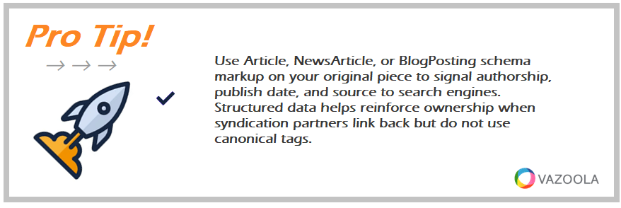 PRO TIP Structured data helps reinforce ownership