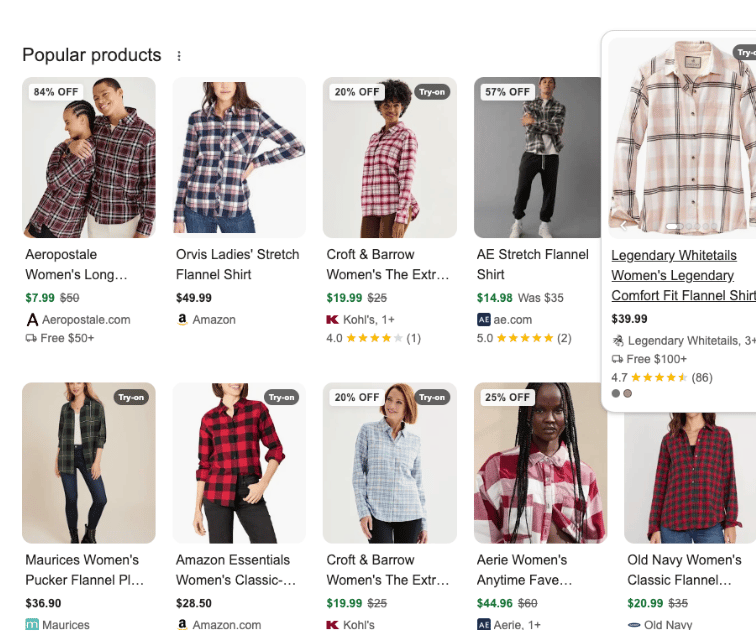 Popular Product Listings