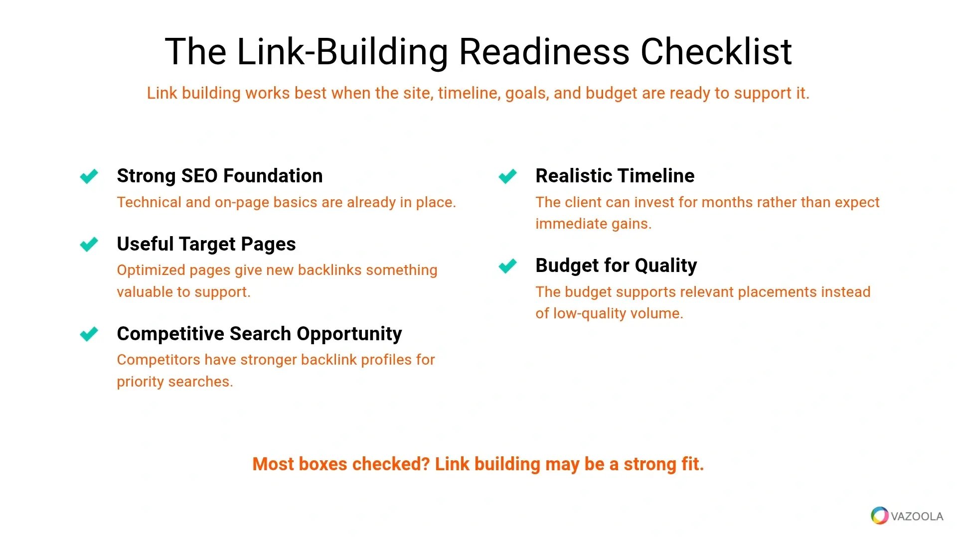 the link building readiness checklist
